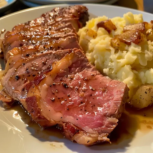Saftiger Spitzkohl-Hackfleisch-Auflauf in einer Auflaufform.
