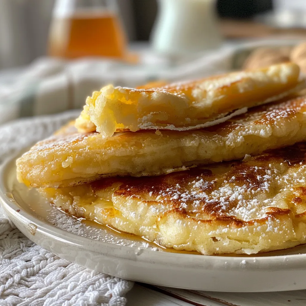 Gesunde Pfannkuchen ohne Zucker, angerichtet mit Banane und Nüssen.