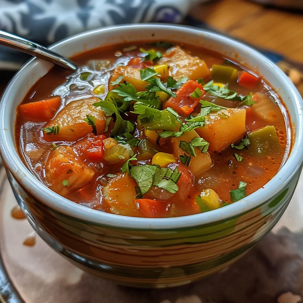 Seitenansicht einer dampfenden Schale mit Karotten- und Linsensuppe.