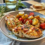 Saftige Reispfanne mit Hähnchen und buntem Gemüse.