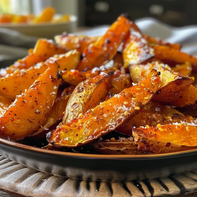 Nahaufnahme von aromatischen Kartoffel-Wedges mit Kräutern.