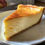 Nahaufnahme eines No-Bake Buttermilch-Zitronen-Käsekuchens, dekoriert mit Zitronenscheiben und Sahne.