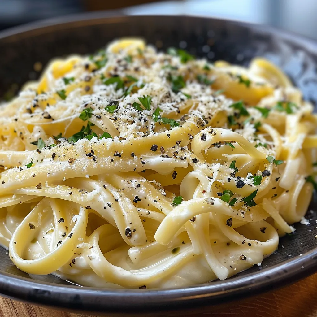 Nahaufnahme einer köstlichen Pasta mit Ricotta, Zitronen und Spinat.