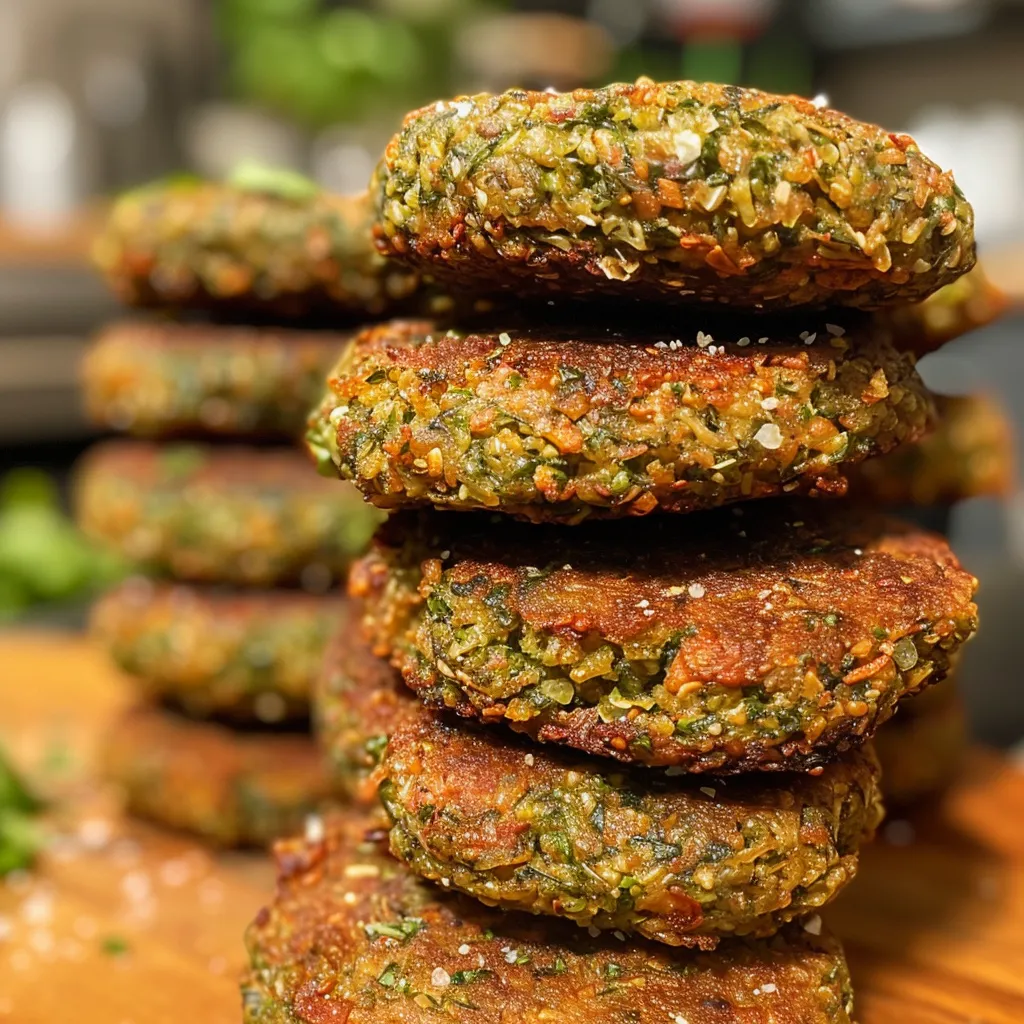 Frisch gebackene Falafel mit einer knusprigen Oberfläche und grünem Gemüse im Hintergrund.