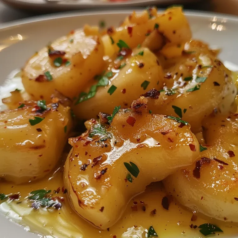Nahaufnahme von gerösteten Karotten in Honig-Knoblauch-Butter.