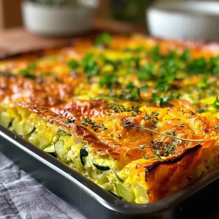 Ein köstlicher Kartoffelauflauf mit buntem Gemüse, side view.