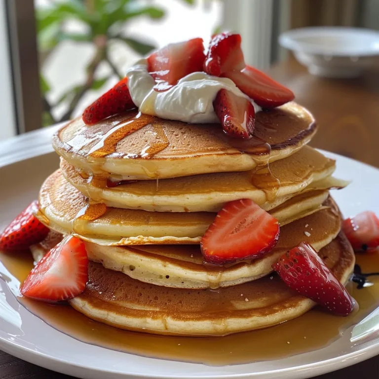 Nahaufnahme einer Seite von frischen Erdbeeren-Pfannkuchen.