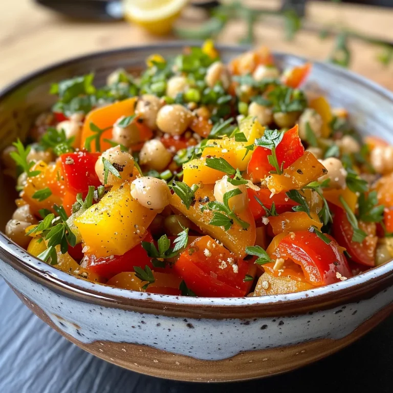 Nahaufnahme eines bunten Paprika-Mais-Salats mit Feta und Dressing.