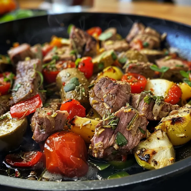 Nahaufnahme eines köstlichen Rinderhackfleisch-Wokgerichts mit frischem Gemüse.