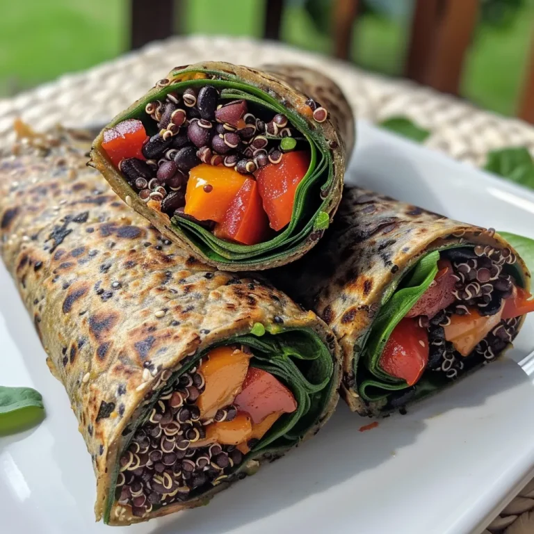 Nahaufnahme eines Schwarze Augenbohnen Wraps mit frischem Gemüse.
