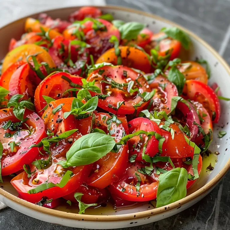Frische Geschmacksexplosion im Salat: Tomaten und Zwiebeln vereint Nahaufnahme eines frischen Tomatensalats mit Zwiebeln und Kräutern.