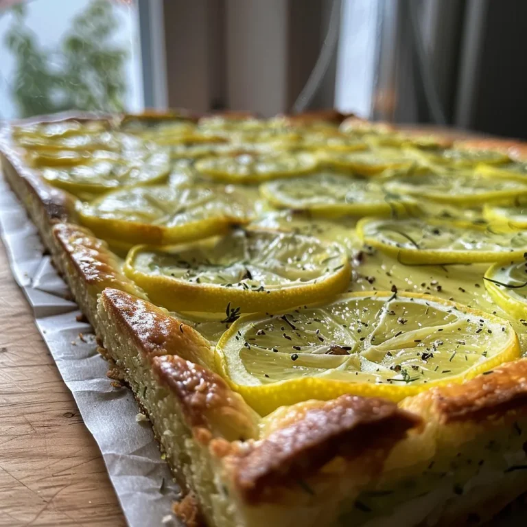 Ein Stück Zitronenkuchen mit Joghurt auf einem Teller, saftig und hellgelb.