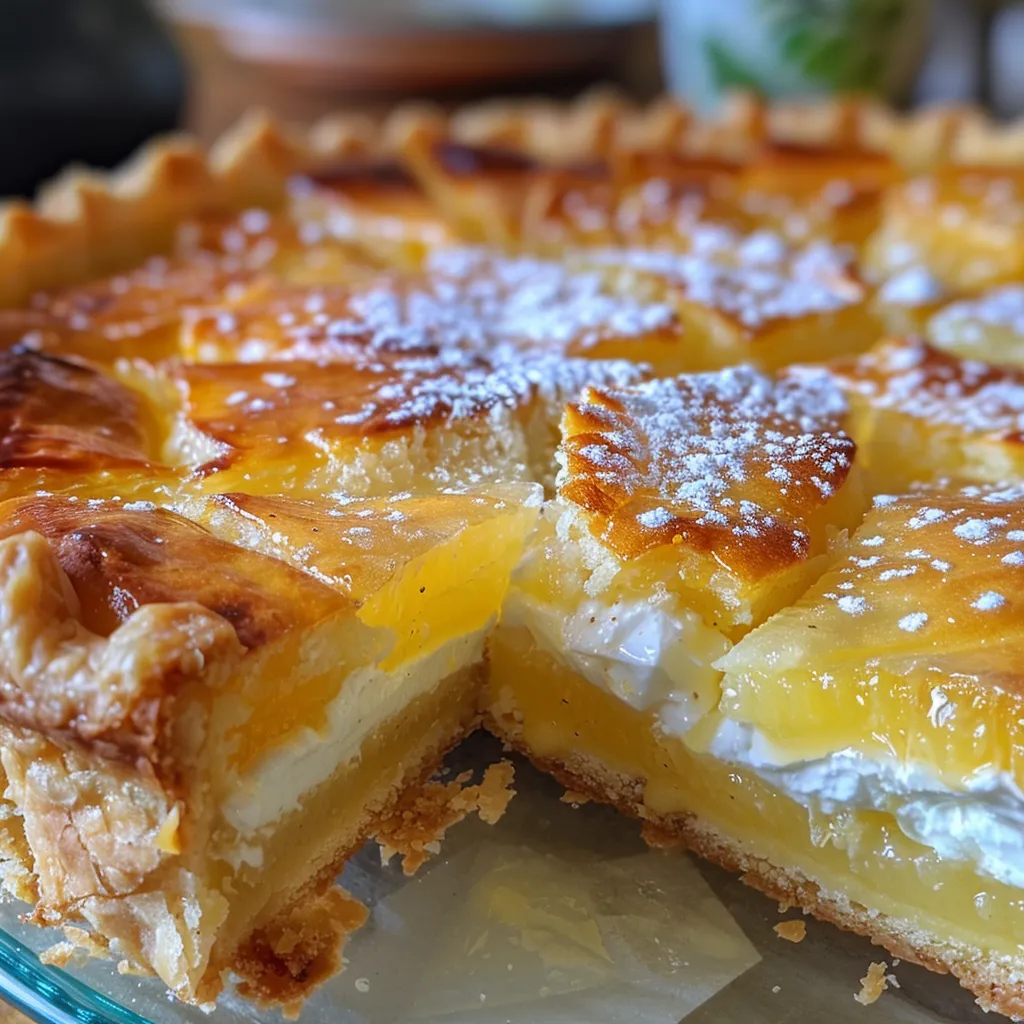 Nahaufnahme von Zitronenkuchen mit Joghurt, dekorativ angerichtet und frisch.