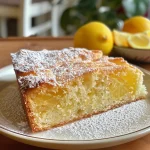 Nahaufnahme einer Zitronentarte mit goldbrauner Kruste und cremiger Füllung.