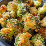 Nahaufnahme von gebackenem Brokkoli-Snack mit Dip.