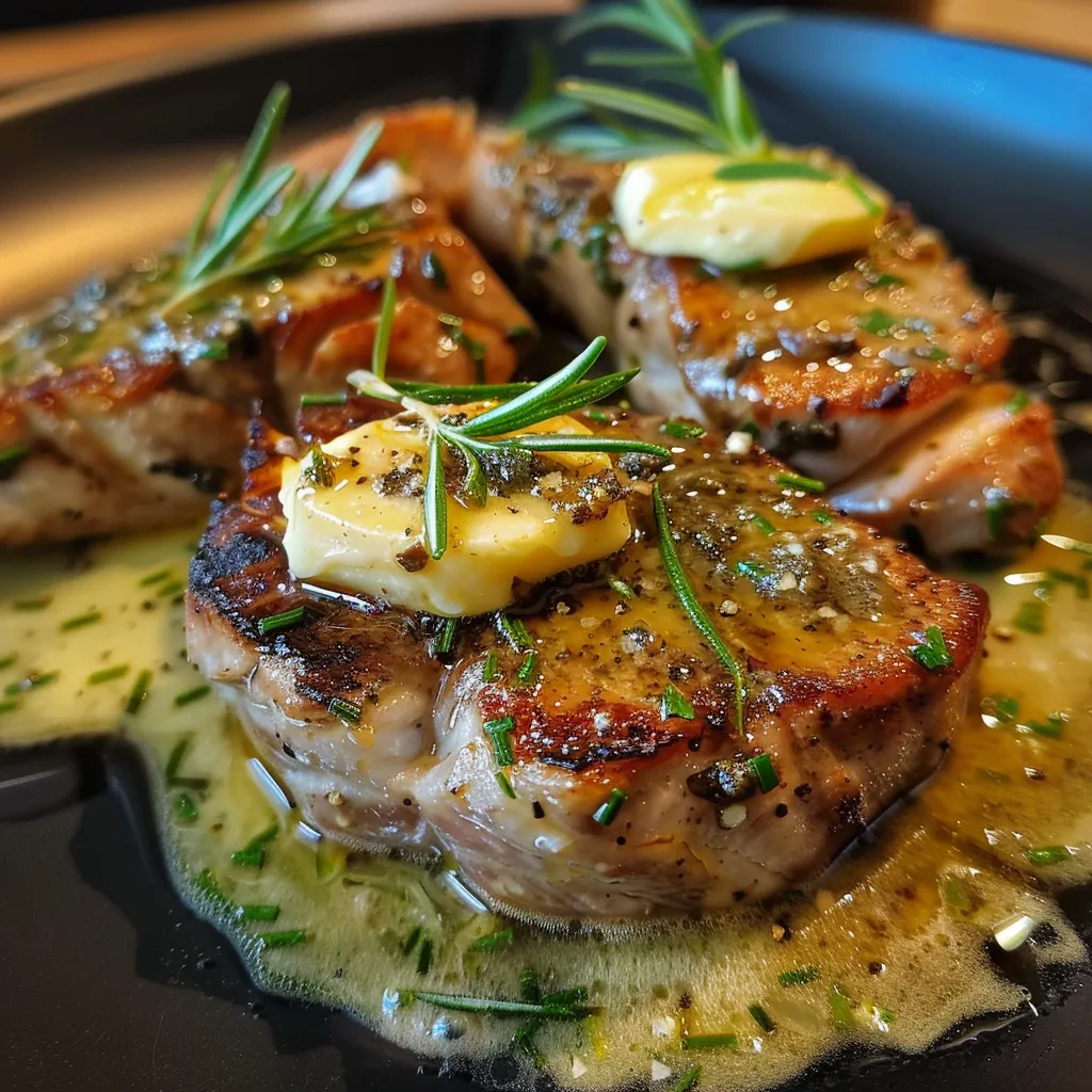 Seiteansicht von schmackhaften Lachsfilets, umgeben von Zitronen und Kräutern.