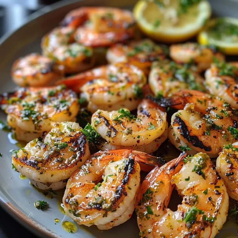 Saftige gegrillte Garnelen mit Limettensaft und Koriander in einer Schüssel.