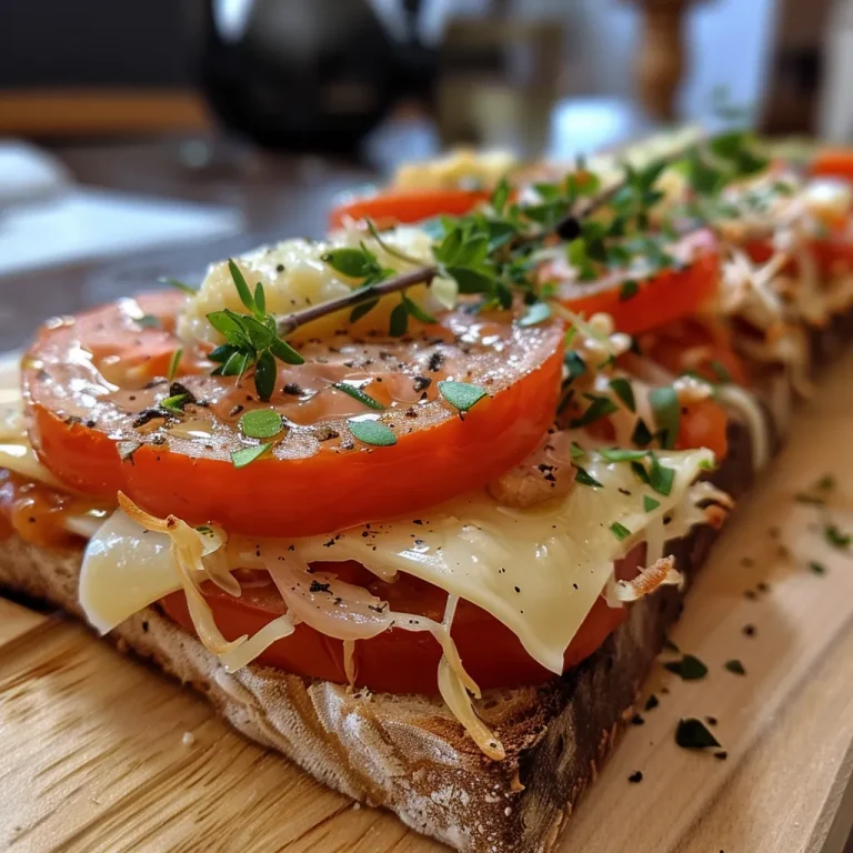 Knuspriges Fladenbrot mit Aromatischer Knoblauchbutter Fladenbrot mit Tomaten und Knoblauchbutter, knusprig und lecker, seitlich aufgenommen.