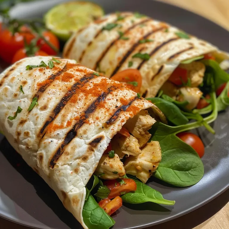 Nahaufnahme eines knusprigen Hähnchen-Crunch-Wraps.