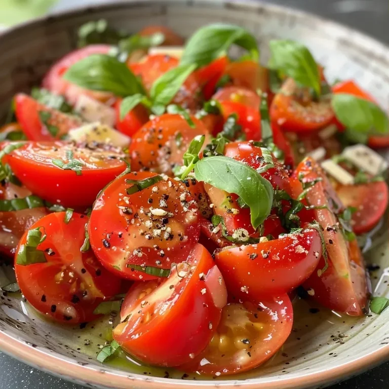 ['Close-up of a colorful protein tomato salad featuring cherry tomatoes and garnishes.', 'Side view of a vibrant tomato salad with fresh herbs and cheese on a plate.', 'Juicy tomato salad with ingredients like cherry tomatoes and basil, displayed in a bowl.', 'Detailed look at a protein-packed salad with tomatoes, cheese, and spices.']