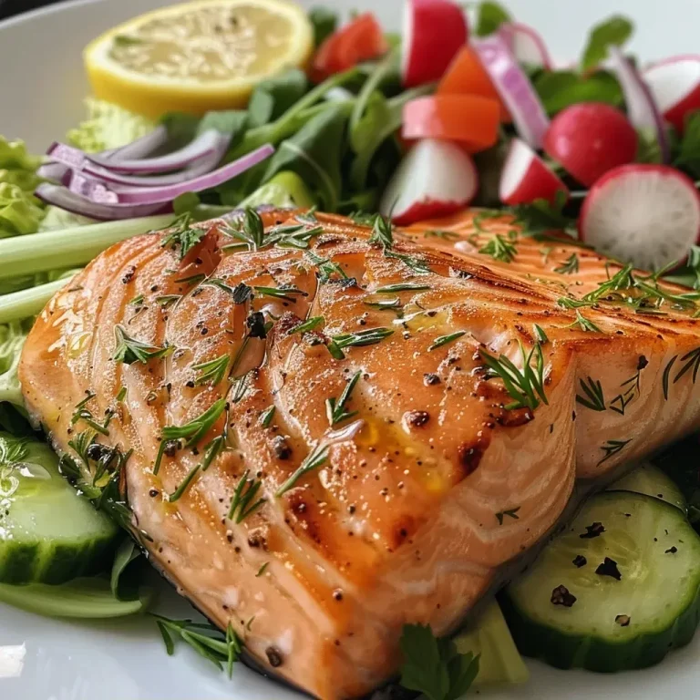 ['Close-up view of creamy salmon salad with ingredients like red onion and radishes.', 'Side view of a bowl filled with flaky salmon salad, garnished with fresh herbs.', 'Delicious creamy salmon salad featuring chunks of salmon, veggies, and dressing.', 'Fresh salmon salad displayed in a bowl with vibrant colors and textures.']