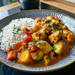['Close-up of a vibrant shrimp rice dish with vegetables, showcasing glossy textures and colors.', 'Side view of a delicious shrimp fried rice, featuring colorful peppers and garnishes.', 'Appetizing plate of shrimp rice with peas and carrots, garnished with green onions.', 'Juicy shrimp and vegetable rice in a bowl, highlighting the freshness of the ingredients.']