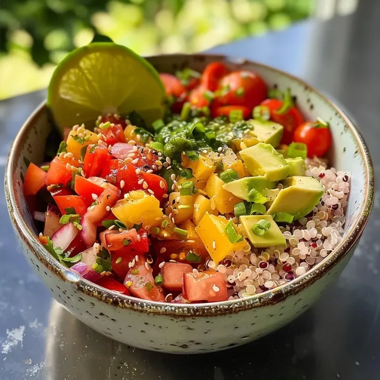 ['Close-up of a shrimp bowl with avocado and corn salsa, showcasing vibrant colors and textures.', 'Side view of a beautifully arranged shrimp bowl, featuring fresh ingredients like avocado and tomatoes.', 'Detailed photo of a garnished shrimp bowl highlighting creamy sauce and colorful salsa ingredients.', 'Mouth-watering shrimp bowl with avocado corn salsa, presented in a rustic bowl on a wooden surface.']