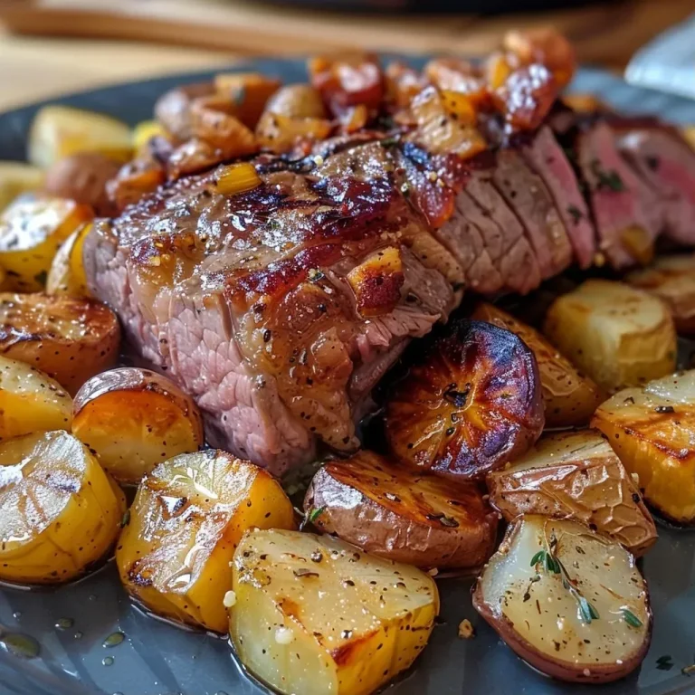 ['A close-up side view of a creamy meat and potato casserole with a golden crust.', 'Juicy Hackfleisch and potato bake, showcasing layers of ground beef and cheese.', 'A hearty dish of meat and potato casserole with fresh herbs on top.', 'A succulent casserole featuring a blend of beef and potatoes, baked to perfection.']