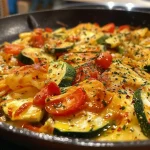 ['Close-up of a colorful chicken stir-fry with vegetables.', 'Side view of a vibrant Hähnchenpfanne with fresh vegetables.', 'Juicy chicken breast and assorted vegetables in a sautéed dish.', 'Detailed shot of a low-carb chicken and vegetable stir-fry.']