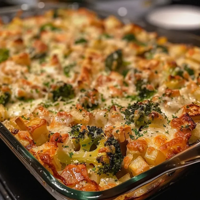 ['Close-up side view of a juicy Kartoffel-Brokkoli-Auflauf served in a dish.', 'Detailed view of creamy Kartoffel-Brokkoli-Auflauf with broccoli and potatoes.', 'Delicious Kartoffel-Brokkoli-Auflauf showcasing golden cheese and fresh vegetables.', 'Appetizing side view of Kartoffel-Brokkoli-Auflauf highlighting its layers.']