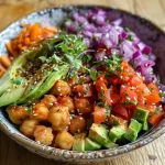 ['A close-up view of a Kartoffel-Kichererbsen-Bowl with vibrant ingredients.', 'Side view of a colorful bowl containing potatoes, chickpeas, and fresh avocado slices.', 'Juicy Kartoffel-Kichererbsen-Bowl featuring chickpeas and a sprinkle of herbs.', 'An inviting bowl filled with roasted potatoes, chickpeas, and bright garnishes.']