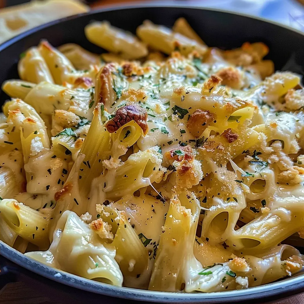 ['Juicy Kartoffel Nudel Auflauf with golden cheese crust and pasta visible.', 'Close-up view of Kartoffel Nudel Auflauf, showcasing layers of potatoes and noodles.', 'Side view of a freshly baked Kartoffel Nudel Auflauf with a crunchy topping.', 'Detailed shot of Kartoffel Nudel Auflauf highlighting the creamy filling and herbs.']