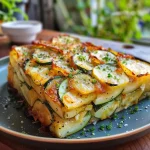 ['A close-up view of a Kartoffel-Zucchini-Auflauf, showcasing layers of sliced potatoes and zucchini.', 'A side view of a baked Kartoffel-Zucchini-Auflauf, revealing a golden cheesy top and fresh herb garnish.', 'A detailed shot of Kartoffel-Zucchini-Auflauf highlighting the creamy sauce and colorful vegetable slices.', 'An appetizing close-up of a family-style Kartoffel-Zucchini-Auflauf, filled with cheese and herbs.']