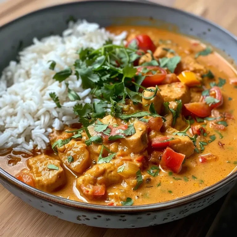['Close-up view of Kichererbsen Curry with coconut milk in a bowl, garnished with fresh coriander.', 'Side view of a vibrant bowl of chickpea curry, featuring coconut milk and topped with chili flakes.', 'Juicy and colorful Kichererbsen Curry with a creamy texture, presented in a rustic dish.', 'Delicious chickpea curry with coconut milk, displaying ingredients like chopped tomatoes and spices.']