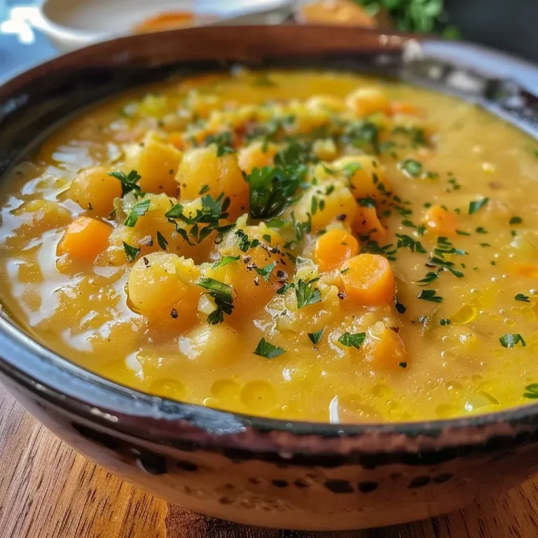 ['A vibrant bowl of Kichererbsen-Möhren-Suppe with visible carrots and chickpeas.', 'Close-up of a creamy carrot and chickpea soup topped with parsley and lemon slices.', 'A side view of steaming Kichererbsen-Möhren-Suppe garnished with herbs.', 'A delicious chickpea and carrot soup presented in a rustic bowl, showcasing its texture.']