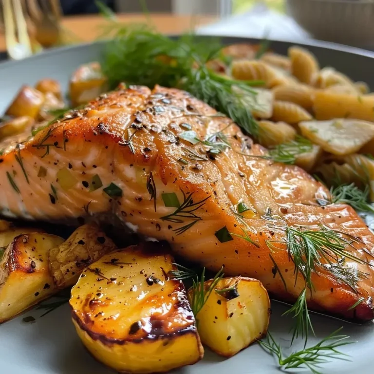 ['Close-up side view of a creamy salmon casserole with potatoes, garnished with fresh dill.', 'Juicy Lachs Auflauf mit Kartoffeln showcasing layers of salmon and potatoes, served in a white dish.', 'Delicious baked salmon and potato casserole with a golden cheese topping, viewed from the side.', 'Rich and hearty salmon casserole featuring fresh ingredients, displayed attractively on a plate.']