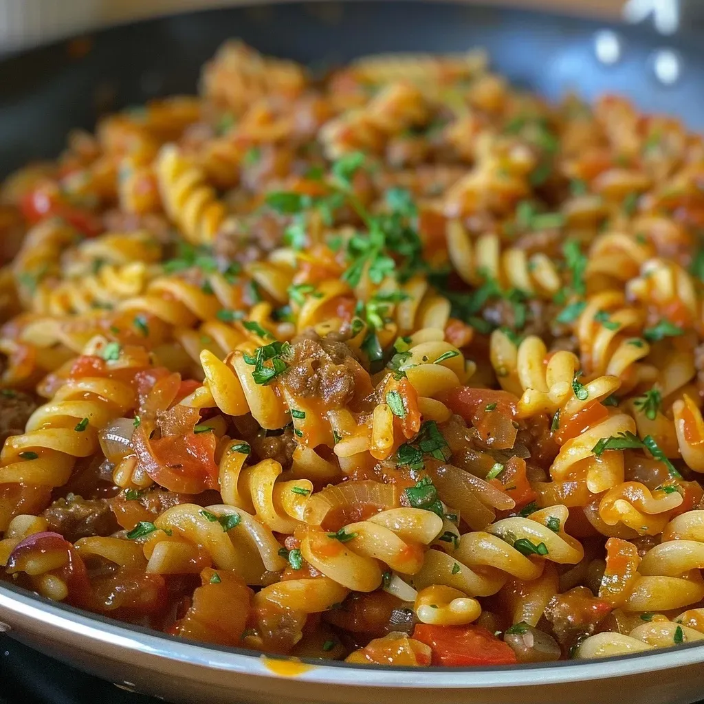 ['Juicy Nudelauflauf featuring colorful paprika, captured from a side view.', 'Close-up of a creamy pasta bake with bell peppers, showing golden cheese on top.', 'Side view of a delicious baked pasta dish, highlighting mixed bell peppers and herbs.', 'Nudelauflauf with vibrant red, yellow, and green peppers, presented in an inviting manner.']