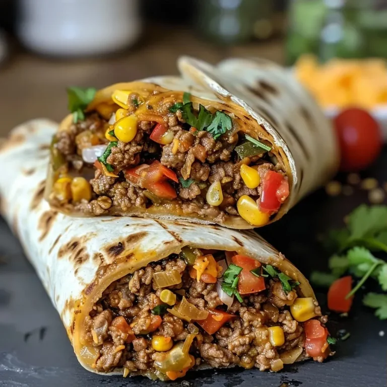 ['Close-up view of a hearty protein-rich burrito casserole with colorful ingredients.', 'Side view of a delicious burrito casserole topped with melted cheese and garnished with cilantro.', 'Juicy and enticing burrito casserole featuring layers of meat, beans, and peppers.', 'Appetizing burrito bake displaying vibrant vegetables and a golden cheese crust.']