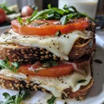 ['Close-up of a grilled cheese sandwich with melted cheese and golden-brown bread beside a bowl of tomato soup.', 'Side view of a high-protein grilled cheese sandwich on a plate, with fresh ingredients and a cup of soup in the background.', 'Juicy grilled cheese sandwich stacked high, served with a side of vibrant tomato soup and garnished with fresh herbs.', "Appetizing grilled cheese sandwich with gooey cheese, alongside a steaming bowl of tomato soup, highlighting the meal's textures."]