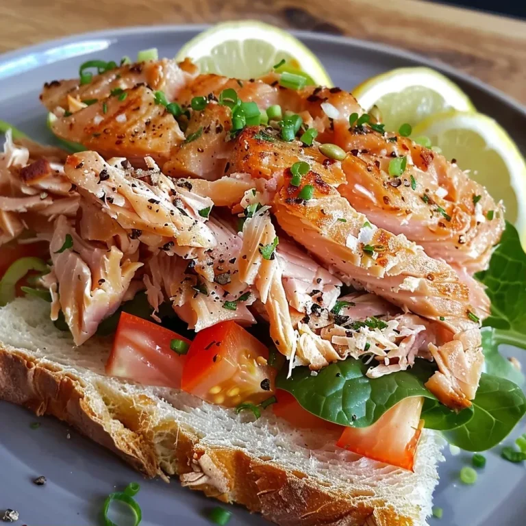 ['Close-up of a vibrant Pulled Lachs on Brotsalat, showcasing fresh ingredients like salmon, radishes, and greens.', 'Side view of Pulled Lachs on Brotsalat, highlighting the colorful presentation with salmon and mixed vegetables.', 'Juicy Pulled Lachs served on a bed of Brotsalat, featuring garnishes like olives and asparagus.', 'Detailed shot of a plate of Pulled Lachs on Brotsalat, emphasizing the textures of the salmon and fresh bread.']