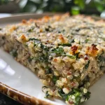 ['Close-up view of Quinoa Linsen Spinat Auflauf, showcasing layers of quinoa, lentils, and spinach with melted cheese on top.', 'Side perspective of a freshly baked Quinoa Linsen Spinat Auflauf, highlighting its golden crust and vibrant green spinach.', 'Juicy and delicious Quinoa Linsen Spinat Auflauf in a baking dish, displaying a mix of grains and vegetables.', 'Appetizing close-up of a hearty Quinoa Linsen Spinat Auflauf, with visible ingredients like quinoa and fresh spinach.']