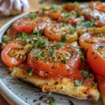 ['Close-up view of a plate of Tomatenreis with garnishes.', 'Side view of a serving of Tomatenreis, showcasing its vibrant colors.', 'Juicy Tomatenreis in a bowl, highlighting its fresh ingredients.', 'Delicious-looking Tomatenreis, featuring tomatoes and herbs.']