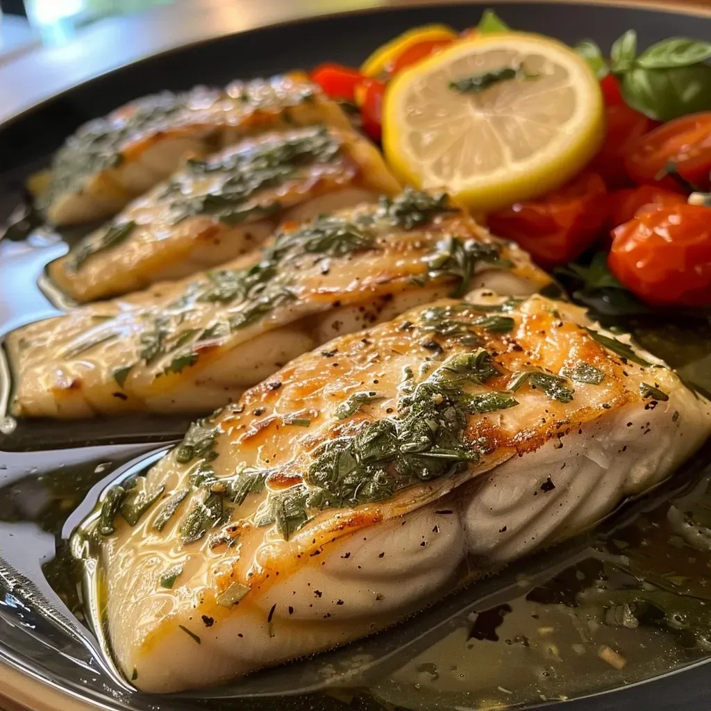['Close-up of a beautifully plated Toskanisches Lachsrezept featuring vibrant Cherrytomaten and herbs.', 'Juicy Lachsfilets garnished with fresh basil and colorful vegetables in a side view.', 'Elegant presentation of Toskanisches Lachsrezept with lemon zest, tomatoes, and green beans.', 'Fresh salmon fillets drizzled with olive oil and surrounded by thyme and rosemary in a detailed shot.']