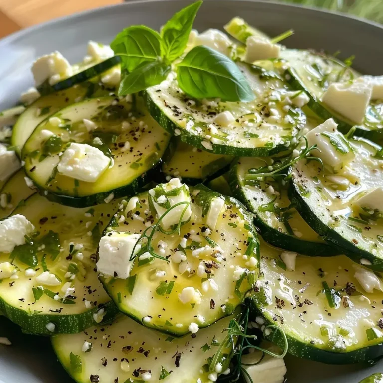 ['Close-up of a refreshing zucchini and cucumber salad with vibrant ingredients.', 'Side view of a colorful salad featuring sliced zucchini, cucumber, and crumbled feta.', 'Juicy zucchini and cucumber salad displayed with fresh herbs and dressing drizzle.', 'A detail shot of a summer salad, showcasing crisp zucchini, cucumber, and pear slices.']