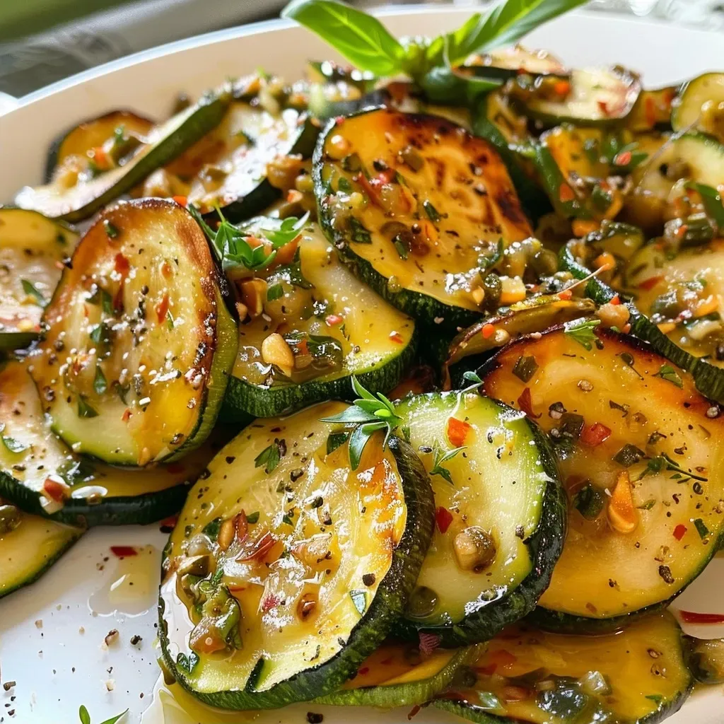['Close-up of a refreshing zucchini and cucumber salad with vibrant ingredients.', 'Side view of a colorful salad featuring sliced zucchini, cucumber, and crumbled feta.', 'Juicy zucchini and cucumber salad displayed with fresh herbs and dressing drizzle.', 'A detail shot of a summer salad, showcasing crisp zucchini, cucumber, and pear slices.']