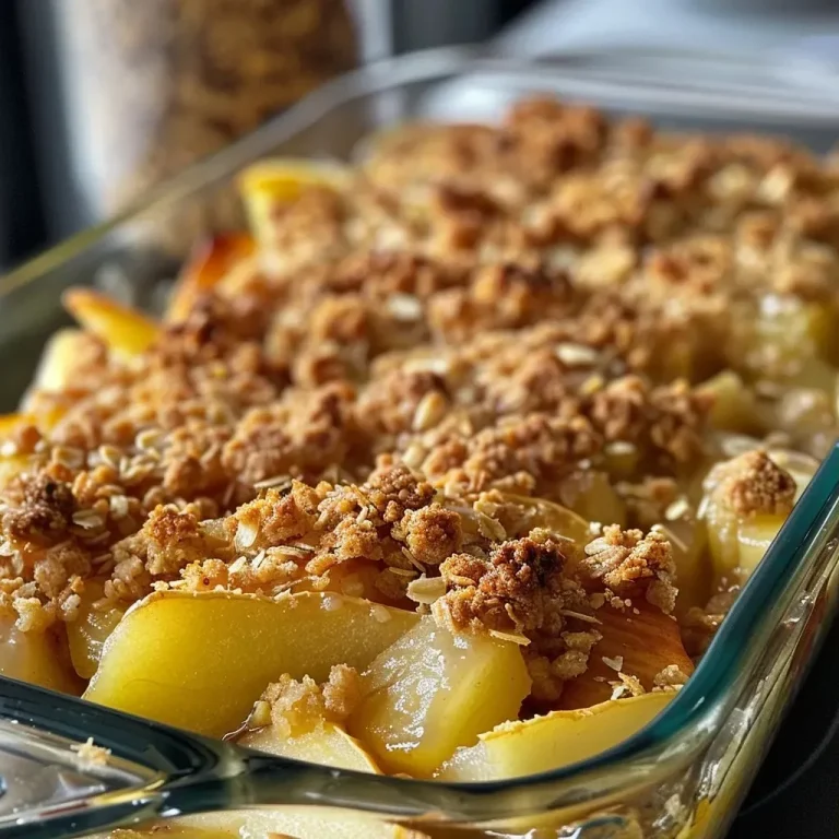 ['Close-up view of a delicious Apfel-Quitten-Crumble dessert topped with almonds.', 'Side profile of a homemade Apfel-Quitten-Crumble, showcasing its golden crust.', 'Juicy apple and quince crumble with a caramel drizzle and almond topping.', 'A serving of Apfel-Quitten-Crumble displaying warm, fresh ingredients and a crispy top.']