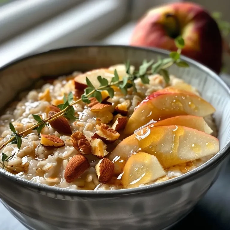 ['A close-up view of a bowl of Apfel-Zimt-Porridge topped with apple slices and a sprinkle of cinnamon.', 'Side shot of steaming Apfel-Zimt-Porridge in a white bowl, garnished with fresh apple pieces and a dash of cinnamon.', 'Close-up of a creamy bowl of Apfel-Zimt-Porridge with visible apple chunks and a hint of cinnamon.', 'Detailed view of Apfel-Zimt-Porridge showing texture, topped with sliced apples and a cinnamon sprinkle.']