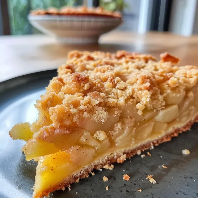 ['Close-up side view of Apfelkäsekuchen topped with crispy cinnamon streusel on a plate.', 'Delicious Apfelkäsekuchen with a golden-brown cinnamon crust and apple filling.', 'Side view of a slice of Apfelkäsekuchen showcasing a crumbly streusel topping.', 'A piece of Apfelkäsekuchen with visible layers of apple filling and streusel on a fork.']