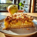 ['A close-up side view of a juicy Birnen-Auflauf with caramelized pear slices and a golden-brown top.', 'A delicious slice of pear casserole, featuring a soft texture and glistening honey glaze.', 'A side angle of Birnen-Auflauf showing layers of baked pears and a dusting of powdered sugar.', 'A close-up image capturing the rich, moist interior of a pear pudding with hints of almond.']