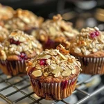 ['Close-up view of a single Birnen Muffin with a moist texture and pieces of pear visible.', 'Side view of a freshly baked Birnen Muffin, showcasing its golden brown top and crumbly surface.', 'Juicy Birnen Muffin captured in a close-up, highlighting the soft interior with pear chunks.', 'A detailed look at a delicious Birnen Muffin, emphasizing its fluffy texture and rich color.']